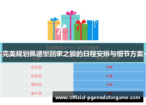 完美规划佩德里回家之旅的日程安排与细节方案