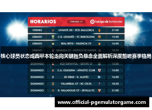 核心球员状态成西甲本轮走向关键胜负悬念全面解析深度前瞻赛季格局