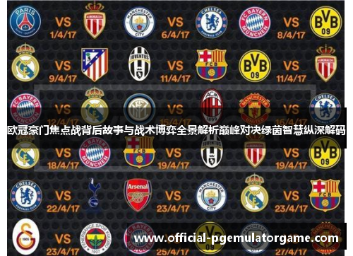 欧冠豪门焦点战背后故事与战术博弈全景解析巅峰对决绿茵智慧纵深解码
